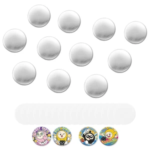 VEVOR Button Maker Supplies 100 Sets 2.95 in / 75 mm Pin Back Button Parts, with Metal Backs, Metal Shells, Clear Mylar Films, and Blank Circle Papers, for Home DIY, School Events, and Custom Studio VEVOR Button Maker Supplies 100 Sets 2.95 in / 75 mm Pin Back Button Parts, with Metal Backs, Metal Shells, Clear Mylar Films, and Blank Circle Papers, for Home DIY, School Events, and Custom Studio