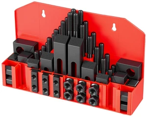 VEVOR 58 Piece 5/8" T-Slot Clamping Kit Hold Down Clamp 1/2"-13 Stud Size, for Bridgeport Mills, Standard Milling Machine, Drill Press, Heat Treated and Precision Ground, Flexible Height Adjustment VEVOR 58 Piece 5/8" T-Slot Clamping Kit Hold Down Clamp 1/2"-13 Stud Size, for Bridgeport Mills, Standard Milling Machine, Drill Press, Heat Treated and Precision Ground, Flexible Height Adjustment