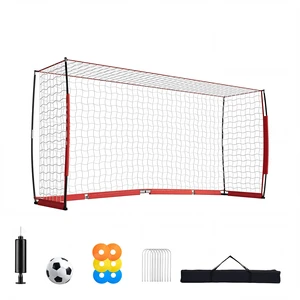 VEVOR Soccer Goal 12 x 6 FT Soccer Net for Backyard Collapsible Base Red, Portable & Quick Setup Set, with Metal Base, Carry Bag, Ground Stakes, for Youth & Adults Outdoor Backyard Practice Training VEVOR Soccer Goal 12 x 6 FT Soccer Net for Backyard Collapsible Base Red, Portable & Quick Setup Set, with Metal Base, Carry Bag, Ground Stakes, for Youth & Adults Outdoor Backyard Practice Training