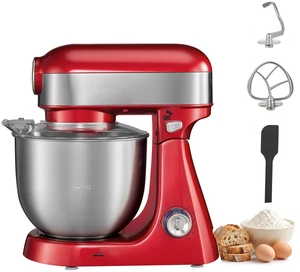 VEVOR 5.3 Qt Tilt Head Stand Mixer 400W Electric Dough Mixer, 10 Speeds Food Kitchen Mixer with Stainless Steel Bowl, Splash Guard, Dough Hook, Whisk, Beater, for Baking Mixing VEVOR 5.3 Qt Tilt Head Stand Mixer 400W Electric Dough Mixer, 10 Speeds Food Kitchen Mixer with Stainless Steel Bowl, Splash Guard, Dough Hook, Whisk, Beater, for Baking Mixing