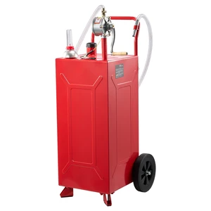 VEVOR 30 Gallon Fuel Gas Caddy, Carbon Steel, Portable Fuel Transfer Storage Tank with Manual Pump & 2 Wheels, Gasoline Diesel Can Container, for Cars, Lawn Mowers, ATVs, Boats, Motorcycles, Red VEVOR 30 Gallon Fuel Gas Caddy, Carbon Steel, Portable Fuel Transfer Storage Tank with Manual Pump & 2 Wheels, Gasoline Diesel Can Container, for Cars, Lawn Mowers, ATVs, Boats, Motorcycles, Red