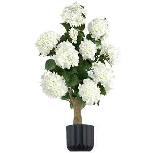 VEVOR Artificial Potted Hydrangeas 35 in 2-Pack Fake Flower Plants White, for Porch, Patio, Entryway, & Home Decor, Indoor & Outdoor Use, Silk and PE Blooms in Pots, Ready to Display Faux Plants VEVOR Artificial Potted Hydrangeas 35 in 2-Pack Fake Flower Plants White, for Porch, Patio, Entryway, & Home Decor, Indoor & Outdoor Use, Silk and PE Blooms in Pots, Ready to Display Faux Plants