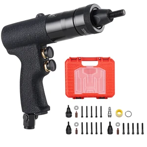 VEVOR Pneumatic Rivet Nut Gun Kit with 1/4" 5/16" 10/24" 3/8" Gun Heads, 20PCS Mandrels, 2500LBS Force, Forward & Reverse Switch, Air Rivet Nut Tool for Auto, Construction, Industrial Manufacturing VEVOR Pneumatic Rivet Nut Gun Kit with 1/4" 5/16" 10/24" 3/8" Gun Heads, 20PCS Mandrels, 2500LBS Force, Forward & Reverse Switch, Air Rivet Nut Tool for Auto, Construction, Industrial Manufacturing