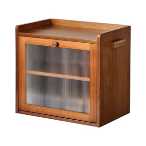 VEVOR Bread Box for Kitchen Counter Wood Storage Compact Container Brown, for Homemade Bread, Under Cabinet, and Pantry, Double Layer Farmhouse Breadbox Bin, with Acrylic Door Panel and Air Vents VEVOR Bread Box for Kitchen Counter Wood Storage Compact Container Brown, for Homemade Bread, Under Cabinet, and Pantry, Double Layer Farmhouse Breadbox Bin, with Acrylic Door Panel and Air Vents