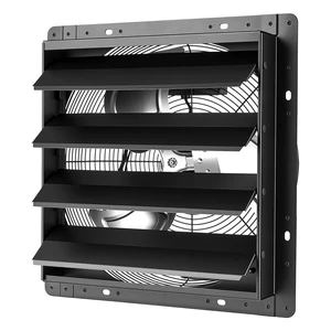 VEVOR 16 Inch Shutter Exhaust Fan Wall Mounted Automatic Louvers EC Motor, Steel Housing, Temperature & Humidity Controller, Ventilation & Cooling for Attic, Garage, Barn, Greenhouse, Workshop, Black VEVOR 16 Inch Shutter Exhaust Fan Wall Mounted Automatic Louvers EC Motor, Steel Housing, Temperature & Humidity Controller, Ventilation & Cooling for Attic, Garage, Barn, Greenhouse, Workshop, Black