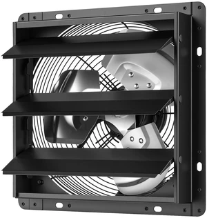 VEVOR 12 Inch Shutter Exhaust Fan Wall Mounted Automatic Louvers EC Motor, Steel Housing, Temperature & Humidity Controller, Ventilation & Cooling for Attic, Garage, Barn, Greenhouse, Workshop, Black VEVOR 12 Inch Shutter Exhaust Fan Wall Mounted Automatic Louvers EC Motor, Steel Housing, Temperature & Humidity Controller, Ventilation & Cooling for Attic, Garage, Barn, Greenhouse, Workshop, Black