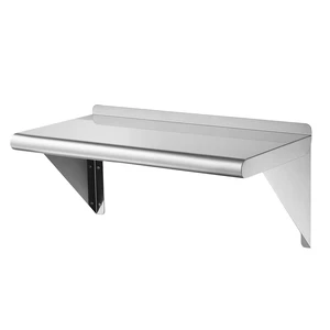 VEVOR Stainless Steel Shelf 12" x 36" Commercial Wall Mount Floating Shelf, Heavy-Duty Storage Rack with Brackets, 300LBS Strong Capacity, Easy to Clean, Suitable for Restaurant, Home Kitchen, Garage VEVOR Stainless Steel Shelf 12" x 36" Commercial Wall Mount Floating Shelf, Heavy-Duty Storage Rack with Brackets, 300LBS Strong Capacity, Easy to Clean, Suitable for Restaurant, Home Kitchen, Garage