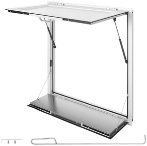 VEVOR Concession Window Folding Shelf 36x36in Aluminum Alloy Service Window, for Food Truck, Up to 85 Degrees, with Awning Door and Drag Hook, Rainwater Resistant VEVOR Concession Window Folding Shelf 36x36in Aluminum Alloy Service Window, for Food Truck, Up to 85 Degrees, with Awning Door and Drag Hook, Rainwater Resistant