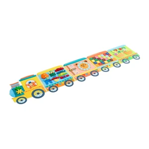 VEVOR Felt Wall Busy Board, 14-in-1 Train Foldable Montessori Activity Toys, Travel Daycare, Classroom, Playroom, Home, Educational Sensory Panel, with Letters Fruits Vegetables Clock Learning Pieces VEVOR Felt Wall Busy Board, 14-in-1 Train Foldable Montessori Activity Toys, Travel Daycare, Classroom, Playroom, Home, Educational Sensory Panel, with Letters Fruits Vegetables Clock Learning Pieces