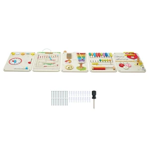 VEVOR Wall Busy Board, 16-in-1 5 Panels Montessori Sensory Activity Panels, Learning Activity Center for Daycare, Classroom, Playroom, and Home, Sturdy Wooden Educational Toys, with Mounting Hardware VEVOR Wall Busy Board, 16-in-1 5 Panels Montessori Sensory Activity Panels, Learning Activity Center for Daycare, Classroom, Playroom, and Home, Sturdy Wooden Educational Toys, with Mounting Hardware