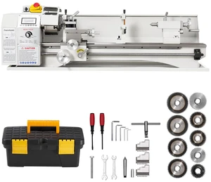 VEVOR Metal Lathe 8.7 x 30 in 1100W Benchtop Lathe Machine Variable Speed, 3000 RPM Max Spindle Speed, with Metal Gear, Brushless Motor, 8 Metric 8 Imperial Threads, for Metalworking Threading Turning VEVOR Metal Lathe 8.7 x 30 in 1100W Benchtop Lathe Machine Variable Speed, 3000 RPM Max Spindle Speed, with Metal Gear, Brushless Motor, 8 Metric 8 Imperial Threads, for Metalworking Threading Turning