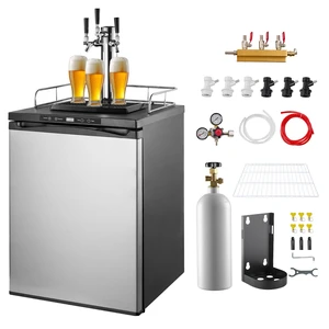 VEVOR Beer Kegerator, Triple Tap Home Draft Beer Dispenser for Ball Lock, Full Size Keg Refrigerator with 5lbs CO2 Tank, Hold 2 Sixth / 2 Slim / 3 Ball lock keg, 162L VEVOR Beer Kegerator, Triple Tap Home Draft Beer Dispenser for Ball Lock, Full Size Keg Refrigerator with 5lbs CO2 Tank, Hold 2 Sixth / 2 Slim / 3 Ball lock keg, 162L
