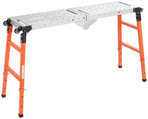 VEVOR 2-in-1 Foldable Welding Table 55" x 14" Work Bench 1100LBS Capacity, 5-Level Height Adjustable, Heavy-Duty Steel Welding Platform with 4 Wheels, 12 Tool Slots & 0.55" Fixture Holes for Workshops VEVOR 2-in-1 Foldable Welding Table 55" x 14" Work Bench 1100LBS Capacity, 5-Level Height Adjustable, Heavy-Duty Steel Welding Platform with 4 Wheels, 12 Tool Slots & 0.55" Fixture Holes for Workshops