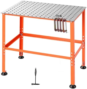 VEVOR Welding Table, 36" x 24" Welding Workbench with 800LBS Weight Capacity, Heavy-Duty Steel Work Table Platform with 0.63" Fixture Holes for Welding, Metal Fabrication, Assembly, Repair Tasks VEVOR Welding Table, 36" x 24" Welding Workbench with 800LBS Weight Capacity, Heavy-Duty Steel Work Table Platform with 0.63" Fixture Holes for Welding, Metal Fabrication, Assembly, Repair Tasks