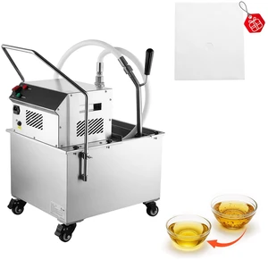 VEVOR Commercial Mobile Fryer Filter Machine 38L /10Gal Filter Truck Cart, 370W Deep Frying Oil Filtration System, Stainless Steel, 12 L/min Filtering Speed, for Restaurant, Kitchen, Burger Shop VEVOR Commercial Mobile Fryer Filter Machine 38L /10Gal Filter Truck Cart, 370W Deep Frying Oil Filtration System, Stainless Steel, 12 L/min Filtering Speed, for Restaurant, Kitchen, Burger Shop