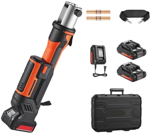 VEVOR Press Tool, 18V Electric Pipe Crimping Tool, 32KN Powerful Standard Output, Brushless Motor, 360 ° Rotating Head, with 2pcs 4AH Battery, Fast Charger & Toolbox (JAWS NOT INCLUDED) VEVOR Press Tool, 18V Electric Pipe Crimping Tool, 32KN Powerful Standard Output, Brushless Motor, 360 ° Rotating Head, with 2pcs 4AH Battery, Fast Charger & Toolbox (JAWS NOT INCLUDED)