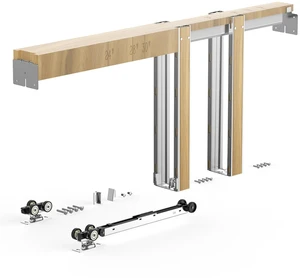 VEVOR Pocket Door Frame Kit 32" x 80" Pocket Door Kit Steel-Wrapped Studs, For Home Doors, Two-Way Soft Close Mechanism, Smooth & Quiet Sliding, Space-Saving Hidden Installation, Adjustable Width VEVOR Pocket Door Frame Kit 32" x 80" Pocket Door Kit Steel-Wrapped Studs, For Home Doors, Two-Way Soft Close Mechanism, Smooth & Quiet Sliding, Space-Saving Hidden Installation, Adjustable Width