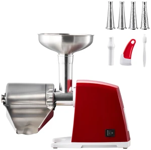 VEVOR Electric Tomato Strainer 800W Max (Rated Power: 300W) Sauce Maker, 88 lbs/H For Purees, Strawberry, Salsa, Stainless Steel Tomato Food Mill Press Machine, 1mm, 1.5mm, 3mm & 6mm Screens, Red VEVOR Electric Tomato Strainer 800W Max (Rated Power: 300W) Sauce Maker, 88 lbs/H For Purees, Strawberry, Salsa, Stainless Steel Tomato Food Mill Press Machine, 1mm, 1.5mm, 3mm & 6mm Screens, Red