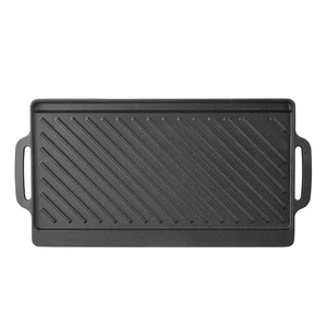 VEVOR Reversible Grill/Griddle 18x9 in Pre-Seasoned Cast Iron Pan Handle, for BBQ, Eggs, Pancakes, Burgers, Dual-Sided Plate, Portable Rectangular Cookware for Oven, Gas Stove, Grill, and Campfire VEVOR Reversible Grill/Griddle 18x9 in Pre-Seasoned Cast Iron Pan Handle, for BBQ, Eggs, Pancakes, Burgers, Dual-Sided Plate, Portable Rectangular Cookware for Oven, Gas Stove, Grill, and Campfire