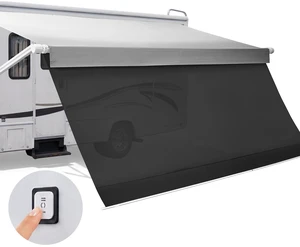 VEVOR Motorized RV Awning Complete Kit & Sunshade Screen, 18.06FT Electric Retractable RV Awning with Aluminum Alloy Frame & Waterproof Fabric, Outdoor Camping Trailer Awnings Fit Most RVs (18FT Type) VEVOR Motorized RV Awning Complete Kit & Sunshade Screen, 18.06FT Electric Retractable RV Awning with Aluminum Alloy Frame & Waterproof Fabric, Outdoor Camping Trailer Awnings Fit Most RVs (18FT Type)