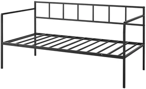 VEVOR Twin Daybed Metal Twin Size Day Bed Frame with Under-Bed Storage, for Living Room Bedroom Guest Room, Space Saving, Heavy-Duty Metal Sofa Bed Support, Easy Assembly, Without Trundle, Black VEVOR Twin Daybed Metal Twin Size Day Bed Frame with Under-Bed Storage, for Living Room Bedroom Guest Room, Space Saving, Heavy-Duty Metal Sofa Bed Support, Easy Assembly, Without Trundle, Black