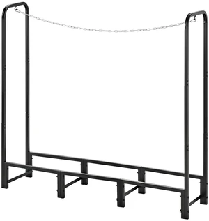 VEVOR Firewood Rack 4ft 1/4 Cord Heavy Duty Outdoor Wood Storage Holder, for Fireplace Patio Deck, 550 lbs Load Capacity, Carbon Steel Frame Fire Log Stacker Stand, Metal Wood Pile Organizer, Black VEVOR Firewood Rack 4ft 1/4 Cord Heavy Duty Outdoor Wood Storage Holder, for Fireplace Patio Deck, 550 lbs Load Capacity, Carbon Steel Frame Fire Log Stacker Stand, Metal Wood Pile Organizer, Black