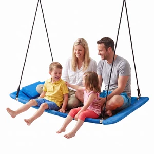 VEVOR Platform Tree Swing for Kids and Adults 700 lbs 60" Rectangle Blue, for Backyard Outdoor & Indoor, 900D Oxford Fabric Giant Seat with 2 Hanging Straps, Adjustable Ropes and Curved Edge Design VEVOR Platform Tree Swing for Kids and Adults 700 lbs 60" Rectangle Blue, for Backyard Outdoor & Indoor, 900D Oxford Fabric Giant Seat with 2 Hanging Straps, Adjustable Ropes and Curved Edge Design