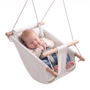 VEVOR Baby Swing 66 lbs Weight Capacity 3 Modes Canvas Hammock Swing White, for Indoor and Outdoor, 5-Point Harness and Tree Straps, Wooden Hanging Seat with Integrated Cushion for Baby to Toddler VEVOR Baby Swing 66 lbs Weight Capacity 3 Modes Canvas Hammock Swing White, for Indoor and Outdoor, 5-Point Harness and Tree Straps, Wooden Hanging Seat with Integrated Cushion for Baby to Toddler
