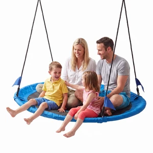 VEVOR Tree Swing 60" Saucer Swing for Kids & Adults 700 lbs Weight Capacity, for Backyard Outdoor & Indoor, 360° Rotation, 900D Oxford Fabric Round Seat with 2 Hanging Straps & Adjustable Ropes, Blue VEVOR Tree Swing 60" Saucer Swing for Kids & Adults 700 lbs Weight Capacity, for Backyard Outdoor & Indoor, 360° Rotation, 900D Oxford Fabric Round Seat with 2 Hanging Straps & Adjustable Ropes, Blue