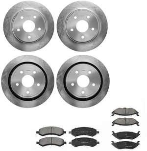 VEVOR Front & Rear Brake Kit Ceramic Brake Pads & Hollow Brake Rotors Kit, Compatible with 2007-2009 Dodge Durango & Chrysler Aspen, 2011-2018 Ram 1500 (5-Lug), 2019-2023 Ram 1500 Classic VEVOR Front & Rear Brake Kit Ceramic Brake Pads & Hollow Brake Rotors Kit, Compatible with 2007-2009 Dodge Durango & Chrysler Aspen, 2011-2018 Ram 1500 (5-Lug), 2019-2023 Ram 1500 Classic