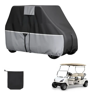 VEVOR Golf Cart Cover, Full Coverage 2+2/4 Passenger Golf Cart, 420D Waterproof Oxford Fabric Club Car Cover Fits Most Carts Club Car, Yamaha, EZGO, Honda, Silver-Coated Layer & Three Zipper Doors VEVOR Golf Cart Cover, Full Coverage 2+2/4 Passenger Golf Cart, 420D Waterproof Oxford Fabric Club Car Cover Fits Most Carts Club Car, Yamaha, EZGO, Honda, Silver-Coated Layer & Three Zipper Doors