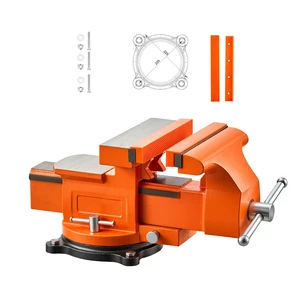 VEVOR Heavy Duty Bench Vise, 8" Jaw Width, Multi-Purpose Ductile Iron Bench Vise with Anvil and 360-Degree Locking Swivel Base, 2.95" Throat Depth, 8" Max Jaw Opening, for Drilling, Pipe Cutting VEVOR Heavy Duty Bench Vise, 8" Jaw Width, Multi-Purpose Ductile Iron Bench Vise with Anvil and 360-Degree Locking Swivel Base, 2.95" Throat Depth, 8" Max Jaw Opening, for Drilling, Pipe Cutting