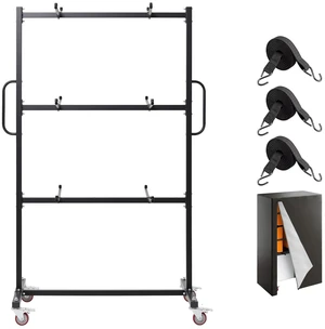 VEVOR Folding Table and Chair Rack Cart 400 lbs Holds 24 Chairs & 6 Tables, for Large Event, Heavy-Duty Carbon Steel, Easy to Move, Storage Dolly, with Swivel Casters Locking Wheels, Waterproof Cover VEVOR Folding Table and Chair Rack Cart 400 lbs Holds 24 Chairs & 6 Tables, for Large Event, Heavy-Duty Carbon Steel, Easy to Move, Storage Dolly, with Swivel Casters Locking Wheels, Waterproof Cover