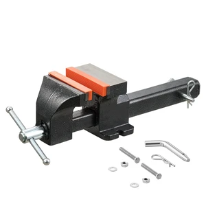 VEVOR Truck Hitch Vise, 6" Jaw Width, Heavy Duty Ductile Iron Bench Vise with Anvil, 1 Pair Magnetic Jaw Pads, Pin, 3.54" Throat Depth, 5.6" Max Jaw Opening, Multi-Purpose, for Truck Trailer Receiver VEVOR Truck Hitch Vise, 6" Jaw Width, Heavy Duty Ductile Iron Bench Vise with Anvil, 1 Pair Magnetic Jaw Pads, Pin, 3.54" Throat Depth, 5.6" Max Jaw Opening, Multi-Purpose, for Truck Trailer Receiver