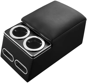 VEVOR Universal Rear Bench Seat Center Console Armrest Storage Box, Back Seat Tools Organizer with Cup & Phone Holders, Automotive Central Console for MPV, Sedan, SUV VEVOR Universal Rear Bench Seat Center Console Armrest Storage Box, Back Seat Tools Organizer with Cup & Phone Holders, Automotive Central Console for MPV, Sedan, SUV