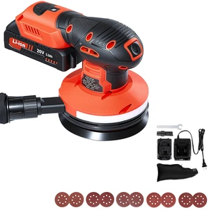 VEVOR 5-Inch Cordless Random Orbital Sander 300W Brushless Orbital Sander, 4000-10000RPM 7 Speeds Electric Palm Sanders with 10PCS Sandpapers & Dust Collection Bag for Woodworking Detailing Sanding VEVOR 5-Inch Cordless Random Orbital Sander 300W Brushless Orbital Sander, 4000-10000RPM 7 Speeds Electric Palm Sanders with 10PCS Sandpapers & Dust Collection Bag for Woodworking Detailing Sanding