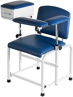 VEVOR Phlebotomy Chair 500LBS Blood Draw Medical Chair with Drawer, Comfortable Blood Drawing Chairs with Adjustable Armrests, Soft Padded Seat, Easy-to-Clean PVC Leather for Hospitals Clinics VEVOR Phlebotomy Chair 500LBS Blood Draw Medical Chair with Drawer, Comfortable Blood Drawing Chairs with Adjustable Armrests, Soft Padded Seat, Easy-to-Clean PVC Leather for Hospitals Clinics