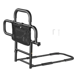 VEVOR Bed Rail for Elderly Adults Foldable Bedside Assist Rail for Seniors, 300LBS Dual-Handle Support, Adjustable Handle Length, High-Strength Steel, with Storage Pocket, Fit King Queen Full Twin Bed VEVOR Bed Rail for Elderly Adults Foldable Bedside Assist Rail for Seniors, 300LBS Dual-Handle Support, Adjustable Handle Length, High-Strength Steel, with Storage Pocket, Fit King Queen Full Twin Bed