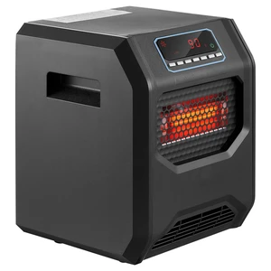 VEVOR Infrared Heater 1500W Electric Space Heater with Remote Control Black, 3 Heat Settings, 12H Timer, Overheat Shutoff, Portable Wheels, Premium ABS, Indoor Use for Bedrooms, Offices, Studies VEVOR Infrared Heater 1500W Electric Space Heater with Remote Control Black, 3 Heat Settings, 12H Timer, Overheat Shutoff, Portable Wheels, Premium ABS, Indoor Use for Bedrooms, Offices, Studies