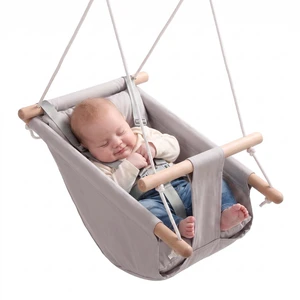 VEVOR Baby Swing 66 lbs Weight Capacity 3 Modes Canvas Hammock Swing Gray, for Indoor and Outdoor, 5-Point Harness and Tree Straps, Wooden Hanging Seat with Integrated Cushion for Baby to Toddler VEVOR Baby Swing 66 lbs Weight Capacity 3 Modes Canvas Hammock Swing Gray, for Indoor and Outdoor, 5-Point Harness and Tree Straps, Wooden Hanging Seat with Integrated Cushion for Baby to Toddler