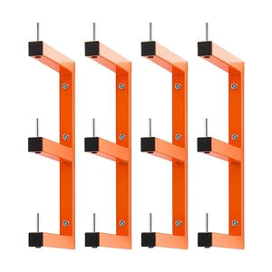 VEVOR Lumber Rack, 4-Tier 2-Pack 220 lbs per Tier, Welded Wood Pipe Storage, Wall-mounted Organizer for Garages, Workshops, Warehouse, Basement, Heavy-Duty Steel Cantilever Arms, Locking Pins, Orange VEVOR Lumber Rack, 4-Tier 2-Pack 220 lbs per Tier, Welded Wood Pipe Storage, Wall-mounted Organizer for Garages, Workshops, Warehouse, Basement, Heavy-Duty Steel Cantilever Arms, Locking Pins, Orange