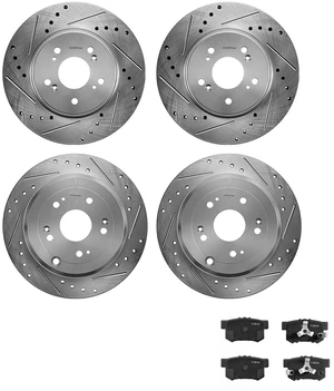 VEVOR Front & Rear Brake Kit Compatible with 2012-2016 Honda CR-V (AWD), Cast Iron Drilled and Slotted Brake Rotors, Ceramic Brake Pads Replacement Kit, 11.65" Front Rotors and 12" Rear Rotors VEVOR Front & Rear Brake Kit Compatible with 2012-2016 Honda CR-V (AWD), Cast Iron Drilled and Slotted Brake Rotors, Ceramic Brake Pads Replacement Kit, 11.65" Front Rotors and 12" Rear Rotors