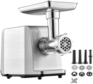 VEVOR Electric Meat Grinder, 3.3-6.6 Lbs/Min 1800W Max, #5 Home Meat Mincer, 2-Speed with 3 Grinding Plates, 3 Sausage Stuff Tubes & Kubbe Kit, 700W Die-Cast Aluminum Sausage Maker for Home Kitchens VEVOR Electric Meat Grinder, 3.3-6.6 Lbs/Min 1800W Max, #5 Home Meat Mincer, 2-Speed with 3 Grinding Plates, 3 Sausage Stuff Tubes & Kubbe Kit, 700W Die-Cast Aluminum Sausage Maker for Home Kitchens