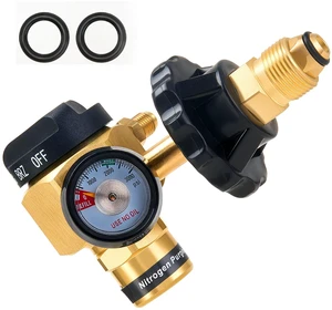 VEVOR Nitrogen Purging Regulator, Nitrogen Purge Control Valve with 650PSI Test Pressure, 4-Position Flow Control (TST/PRG/BRZ/OFF) for Brazing, Pipeline Purging, Leak Checking & Pressure Testing VEVOR Nitrogen Purging Regulator, Nitrogen Purge Control Valve with 650PSI Test Pressure, 4-Position Flow Control (TST/PRG/BRZ/OFF) for Brazing, Pipeline Purging, Leak Checking & Pressure Testing
