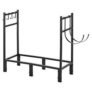 VEVOR Firewood Rack 32.68 Inch Heavy Duty Indoor Fire Wood Storage Holder, for Fireplace Patio Deck, 550 lbs Load Capacity, Stacker Stand with Log Carrier Bag, Metal Wood Pile Organizer Tool, Black VEVOR Firewood Rack 32.68 Inch Heavy Duty Indoor Fire Wood Storage Holder, for Fireplace Patio Deck, 550 lbs Load Capacity, Stacker Stand with Log Carrier Bag, Metal Wood Pile Organizer Tool, Black