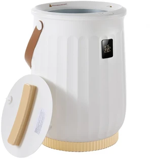 VEVOR Towel Warmers for Bathroom 20L Heated Towel Bucket with LED Display, Rapid Heating, 4 Adjustable Timer, Wood Handle, Auto Shut Off, Fits Oversized Towels, Blankets, Bathrobes, for Women, White VEVOR Towel Warmers for Bathroom 20L Heated Towel Bucket with LED Display, Rapid Heating, 4 Adjustable Timer, Wood Handle, Auto Shut Off, Fits Oversized Towels, Blankets, Bathrobes, for Women, White