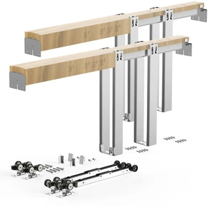 VEVOR Pocket Door Frame Kit 72" x 80" Pocket Door Kit with Steel Studs, For Home Doors, Two-Way Soft Close Mechanism, Smooth & Quiet Sliding, Space-Saving Hidden Installation, Adjustable Width VEVOR Pocket Door Frame Kit 72" x 80" Pocket Door Kit with Steel Studs, For Home Doors, Two-Way Soft Close Mechanism, Smooth & Quiet Sliding, Space-Saving Hidden Installation, Adjustable Width