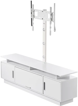VEVOR TV Stand with Mount, 59.1 Inch, Swivel TV Stand Console with Power Outlet, for 32-75 Inch TVs, Height Adjustable Modern Entertainment Center with Storage & LED Lights, for Living Room, White VEVOR TV Stand with Mount, 59.1 Inch, Swivel TV Stand Console with Power Outlet, for 32-75 Inch TVs, Height Adjustable Modern Entertainment Center with Storage & LED Lights, for Living Room, White