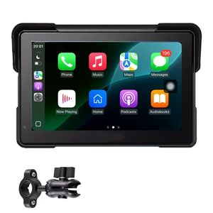 VEVOR 7 Inch Wireless Motorcycle Carplay with Apple Carplay & Android Auto, HD Touchscreen GPS Navigation System with Voice Control, Dual Bluetooth, Siri & Google Assistant, IP67 - Fit All Motorcycles VEVOR 7 Inch Wireless Motorcycle Carplay with Apple Carplay & Android Auto, HD Touchscreen GPS Navigation System with Voice Control, Dual Bluetooth, Siri & Google Assistant, IP67 - Fit All Motorcycles