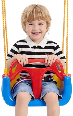 VEVOR 3-in-1 Baby Swing Seat 300 lbs Capacity Toddler Swing Red/Yellow/Blue, for Indoor & Outdoor Playground, with Adjustable Ropes and Snap Hooks, Snug & Secure Detachable Infants to Teens Kids Seat VEVOR 3-in-1 Baby Swing Seat 300 lbs Capacity Toddler Swing Red/Yellow/Blue, for Indoor & Outdoor Playground, with Adjustable Ropes and Snap Hooks, Snug & Secure Detachable Infants to Teens Kids Seat